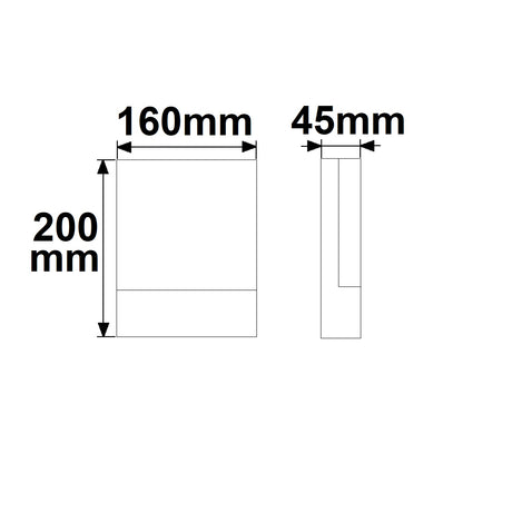 LED Wandleuchte 10W IP54 schwarz warmweiß Selbstklebeziffern beiliegend - Beleuchtung