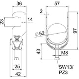 BETTERMANN Bügelschelle 46-52mm 1f ST BS-RS1-M-52 FT Rundprofil W=ST hfr