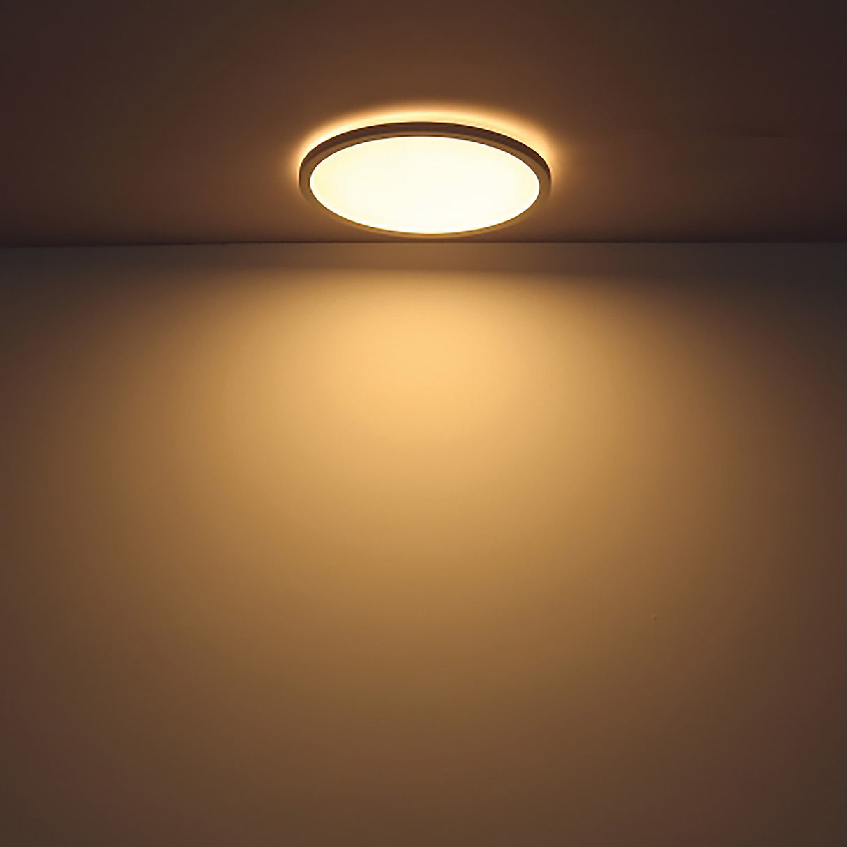 LED Deckenleuchte Slim300 Up&Down, schwarz, 18W, rund, DN300, warmweiß