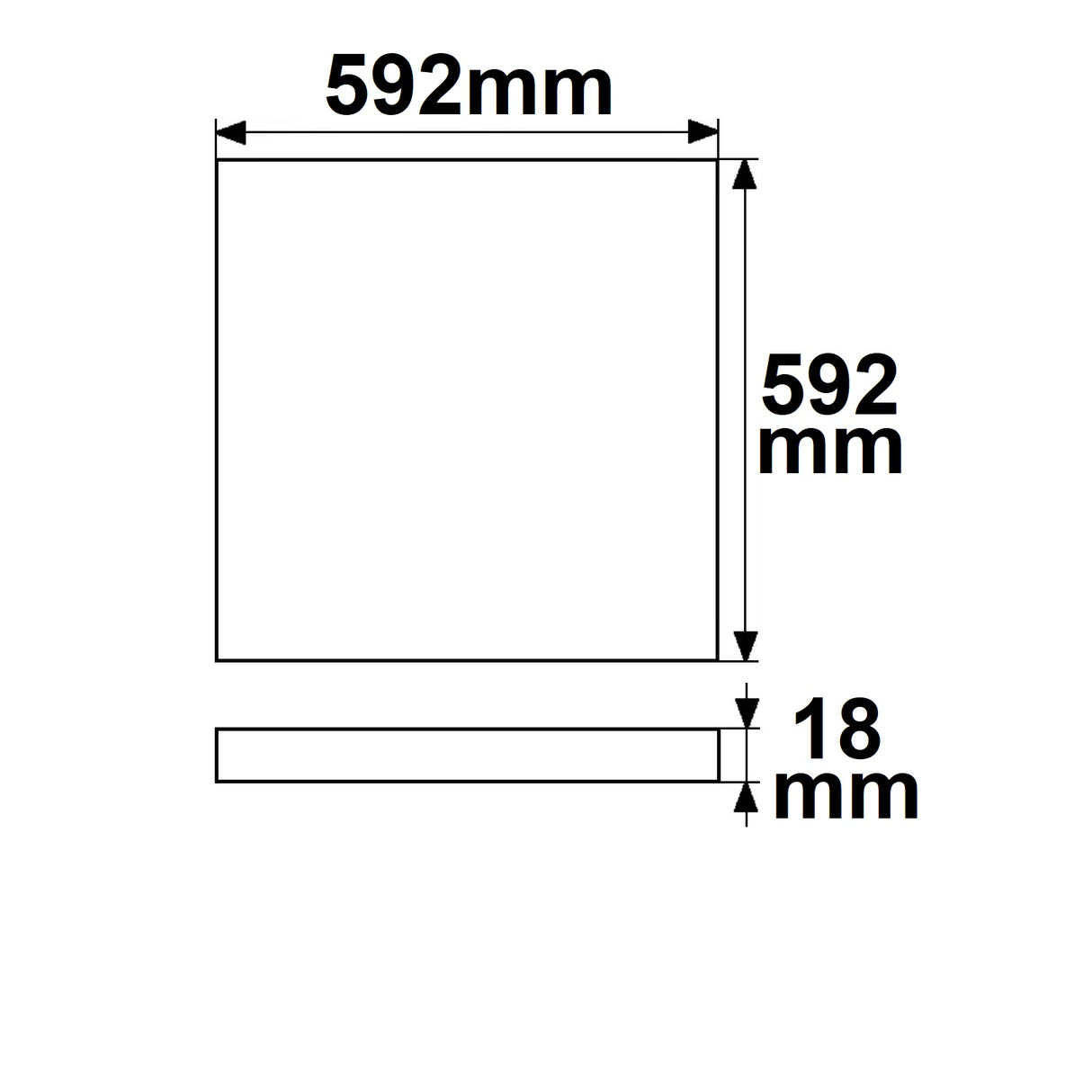 Infrarot-Panel PREMIUM Professional 300 592x592mm 285W - Beleuchtung