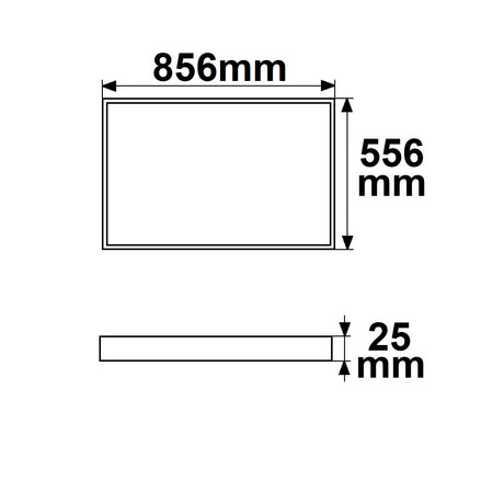 LED Leuchtrahmen H25 Innenformat 500x800mm 54W weißdynamisch CRI92 - Beleuchtung