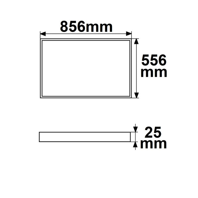 LED Leuchtrahmen H25 Innenformat 500x800mm 54W weißdynamisch CRI92 - Beleuchtung