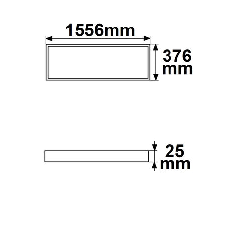 LED Leuchtrahmen H25 Innenformat 320x1500mm 75W weißdynamisch CRI92 - Beleuchtung