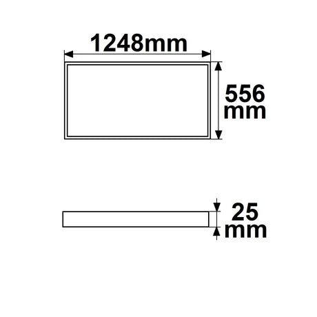 LED Leuchtrahmen H25 Innenformat 500x1192mm 70W weißdynamisch CRI92 - Beleuchtung