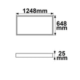 LED Leuchtrahmen H25 Innenformat 592x1192mm 74W weißdynamisch CRI92 - Beleuchtung