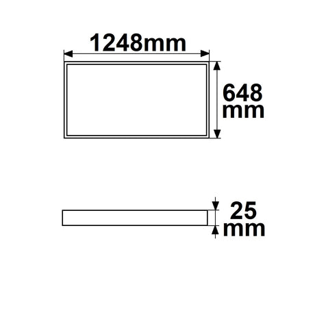 LED Leuchtrahmen H25 Innenformat 592x1192mm 74W weißdynamisch CRI92 - Beleuchtung