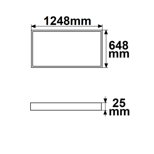 LED Leuchtrahmen H25 Innenformat 592x1192mm 74W weißdynamisch CRI92 - Beleuchtung