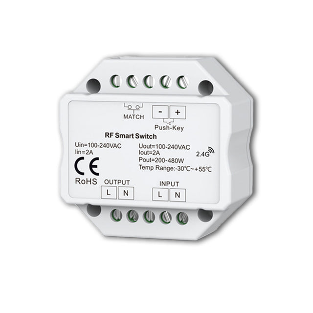 Kompatibel mit Sys-Pro Funkfernbedienungen, Einbindung in eine Smarthome-Umgebung (Sprachsteuerung) durch Pairing mit einer ZigBee Bridge (z.B. Philips HUE) möglich. Installation und Anschluss ausschließlich Spannungsfrei durchführen!