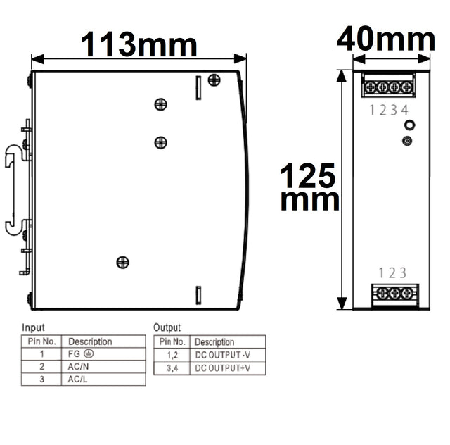 LED Hutschienen-Trafo 48V 48~55V/DC 0-150W - Beleuchtung