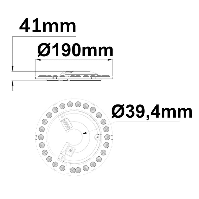 LED Umrüstplatine 190mm 11W 160 lm/W mit Haltemagnet Color 3000|4000|6000K dimmbar - Beleuchtung