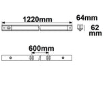 LED Balkenleuchte 120cm IP42 PowerSwitch 22|27|32|37W 150 lm/W ColorSwitch 3000|4000|6000K - Beleuchtung