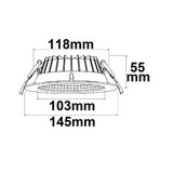 LED Downlight Reflektor 9W 60° 150lm/W UGR<19 ColorSwitch 3000|4000|6000K dimmbar - Beleuchtung