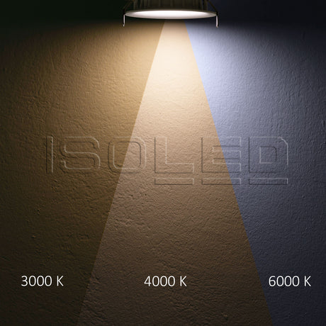 LED Downlight Reflektor 12W 60° 150lm/W UGR<19 ColorSwitch 3000|4000|6000K dimmbar - Beleuchtung