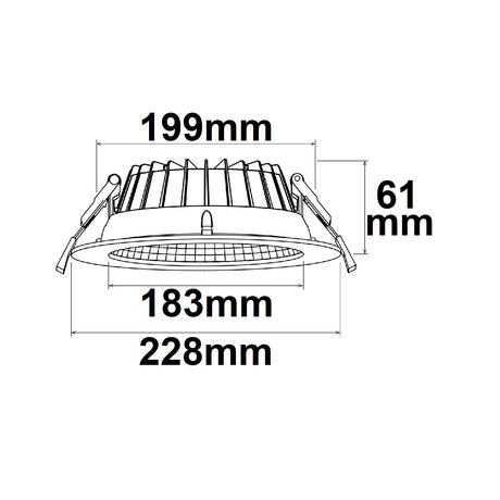 LED Downlight Reflektor 18W 60° 150lm/W UGR<19 ColorSwitch 3000|4000|6000K dimmbar - Beleuchtung
