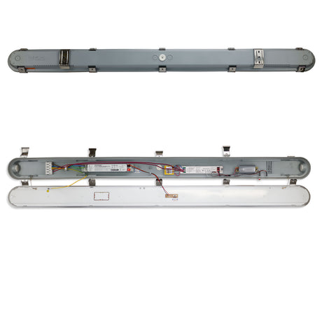 LED Wannenleuchte 120cm mit Notlichtfunktion IP65 PowerSwitch 25-40W ColorSwitch 3000|4000|5000K - Beleuchtung