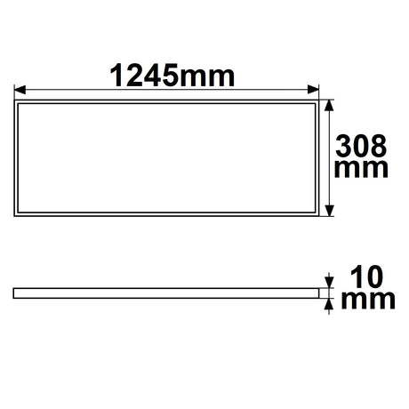 LED Panel Professional Line 308x1245mm UGR<19 4H/8H 36W RAL 9016 neutralweiß Push/DALI dimmbar - Beleuchtung