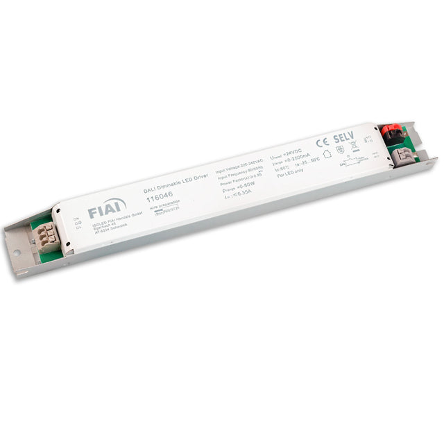 LED PWM-Trafo 24V/DC 0-60W ultraslim Push/DALI-2 dimmbar SELV - Beleuchtung