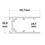 Track48 Aufbauschiene schwarz 200cm 4-polig inkl. Endkappen und Schutzcover - Beleuchtung