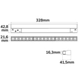 Track48 Leuchte 32cm schwarz 18W 36° UGR<19 48V DC 3000K CRI90 Line + DALI dimmbar - Beleuchtung