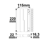 Track48 Raster-Schienen-Strahler 22cm schwarz 12W 36° UGR<19 48V DC 3000K CRI90 - Beleuchtung