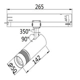 3-Phasen Schienen-Strahler fokussierbar 12W 20°-55° weiß matt 3000K DALI dimmbar - Beleuchtung