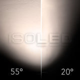 3-Phasen Schienen-Strahler fokussierbar 24W 20°-55° schwarz matt 4000K DALI dimmbar - Beleuchtung