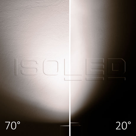 3-Phasen Schienen-Strahler fokussierbar 42W 20°-70° schwarz matt 4000K CRI92 dimmbar - Beleuchtung