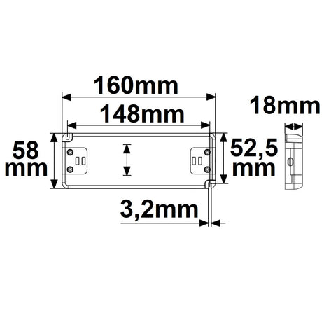 LED Trafo 48V/DC 0-60W ultraflach SELV - Beleuchtung