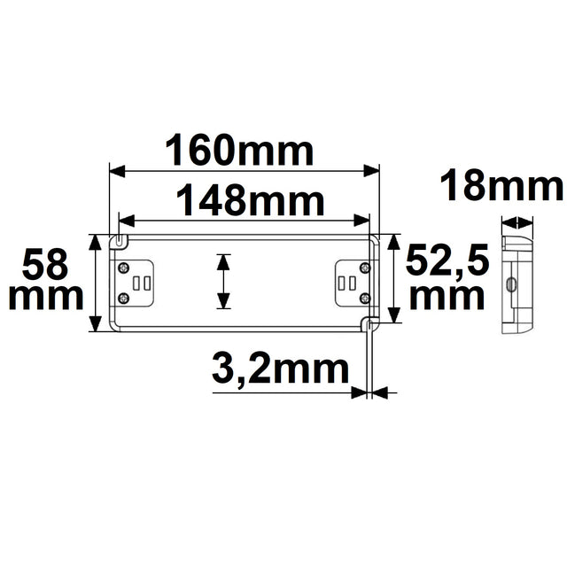 LED Trafo 48V/DC 0-60W ultraflach SELV - Beleuchtung