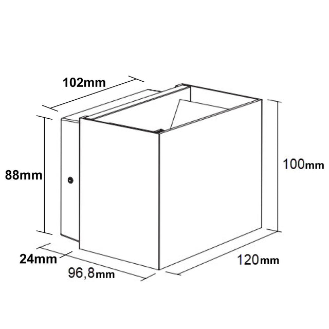 LED Wandleuchte Up&Down 2x5W 15-120° IP65 schwarz warmweiß - Beleuchtung