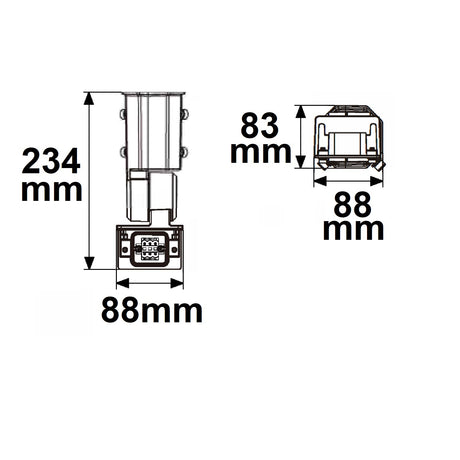 Mastadapter DN60 mit variablem Winkel für Street Light Modul EM145 - Beleuchtung