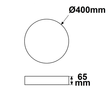 LED Deckenleuchte UGR<19 2H weiß 20W|30W IP42 DN400 ColorSwitch 2700|3000|4000K dimmbar - Beleuchtung