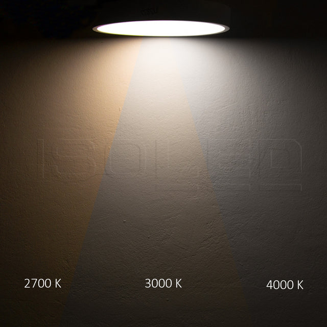 LED Deckenleuchte UGR<19 2H schwarz 40W|50W IP42 DN600 ColorSwitch 2700|3000|4000K dimmbar - Beleuchtung