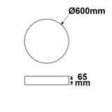 LED Deckenleuchte UGR<19 2H weiß 40W|50W IP42 DN600 ColorSwitch 2700|3000|4000K dimmbar - Beleuchtung