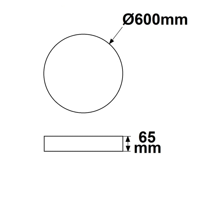 LED Deckenleuchte UGR<19 2H weiß 40W|50W IP42 DN600 ColorSwitch 2700|3000|4000K dimmbar - Beleuchtung