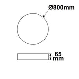 LED Deckenleuchte UGR<19 2H weiß 60W|70W IP42 DN800 ColorSwitch 2700|3000|4000K dimmbar - Beleuchtung