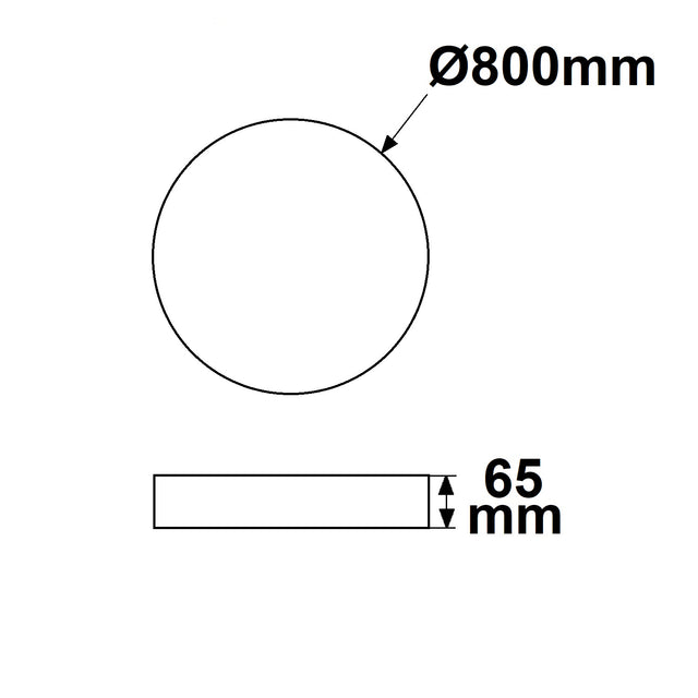 LED Deckenleuchte UGR<19 2H weiß 60W|70W IP42 DN800 ColorSwitch 2700|3000|4000K dimmbar - Beleuchtung