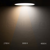 LED Deckenleuchte UGR<19 2H schwarz 80W|100W IP42 DN1000 ColorSwitch 2700|3000|4000K dimmbar - Beleuchtung