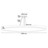 LED Hängeleuchte UGR<19 2H schwarz 80W|100W IP42 DN1000 2700|3000|4000K dimmbar exkl. Kabel - Beleuchtung