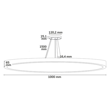LED Hängeleuchte UGR<19 2H schwarz 80W|100W IP42 DN1000 2700|3000|4000K dimmbar exkl. Kabel - Beleuchtung
