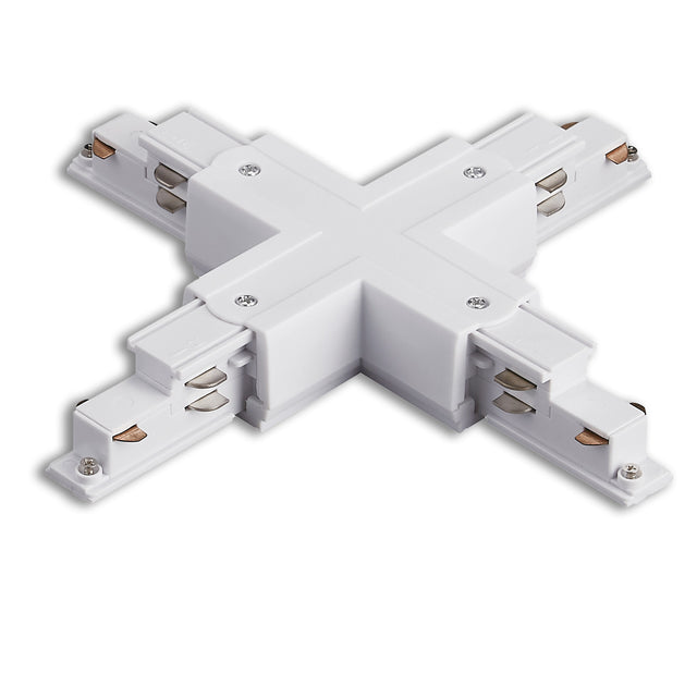 3-Phasen DALI X-Verbinder für Aufbauschiene weiß - Beleuchtung