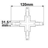 3-Phasen DALI X-Verbinder für Aufbauschiene weiß - Beleuchtung