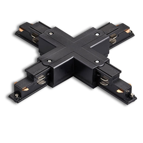 3-Phasen DALI X-Verbinder für Aufbauschiene schwarz - Beleuchtung