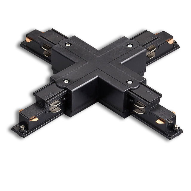3-Phasen DALI X-Verbinder für Aufbauschiene schwarz - Beleuchtung