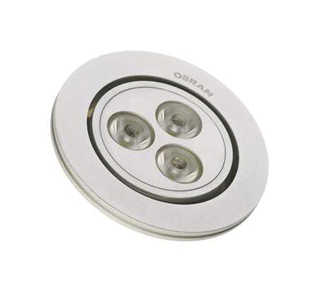 OSRAM LED-Deckeneinbauleuchte 3,6W 3000K DP VARIOKIT 12° 3x3,6W 830 alu alu Konv