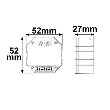 DALI Master-Steuerung für 4 Adressen/Gruppen/Szenen Steuerung via 4 Push-Taster DALI-Bus Spannung - Beleuchtung
