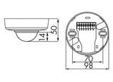 Präsenzmelder AP 360°                             110-240V rws glz IP20