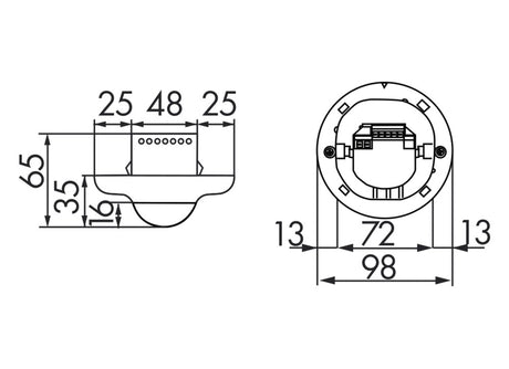 Präsenzmelder UP 360°                             110-240V rws glz IP20
