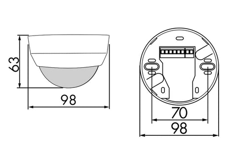 Präsenzmelder AP 360°                             110-240V rws glz IP20