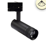 3-Phasen Schienen-Strahler fokussierbar 8W 20°-55° schwarz matt 2700K dimmbar - Beleuchtung